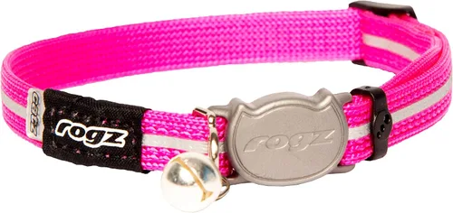 Vista 2 de Rogz Collar reflectante de nailon para gato con clip separable y campana extraíble, totalmente ajustable para adaptarse a la mayoría de las razas