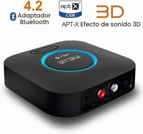 Vista 2 de Receptor Bluetooth de audio, adaptador de audio inalámbrico de alta fidelidad, receptor Bluetooth 4.2 con sonido envolvente 3D AptX baja latencia