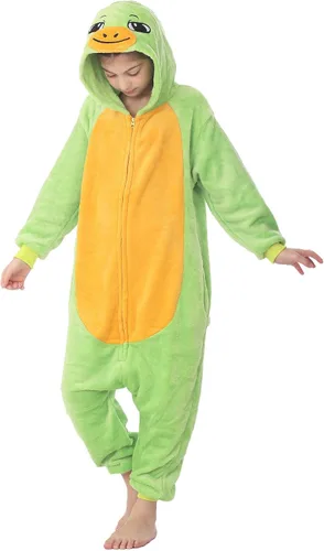 Vista 3 de WOYASIM Pijama de animal para niños, disfraz de una pieza, ropa de dormir, Halloween, Pascua, cosplay para niñas y niños