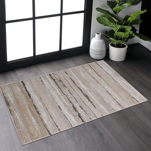 Vista 30 de NAAR PAYAS - Alfombra de área de 2 x 3 pies, diseño geométrico beige para sala de estar, dormitorio y comedor