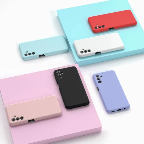 Vista 6 de Funda para Galaxy A13 5G de 6.5 pulgadas, silicona líquida suave protectora y forro de microfibra antiarañazos, a prueba de golpes, compatible