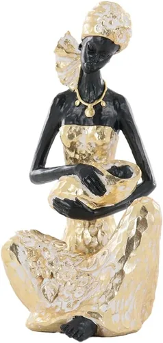 Vista 9 de Lescafita Estatua de dama africana con tótem tribal africano para boda, iglesia, decoración de festivales, estatua femenina decorativa africana