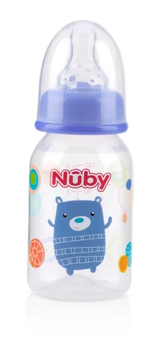 Vista 4 de Nuby Botella impresa antiderrames, 4 onzas, 1 paquete de 1 botella, los colores pueden variar