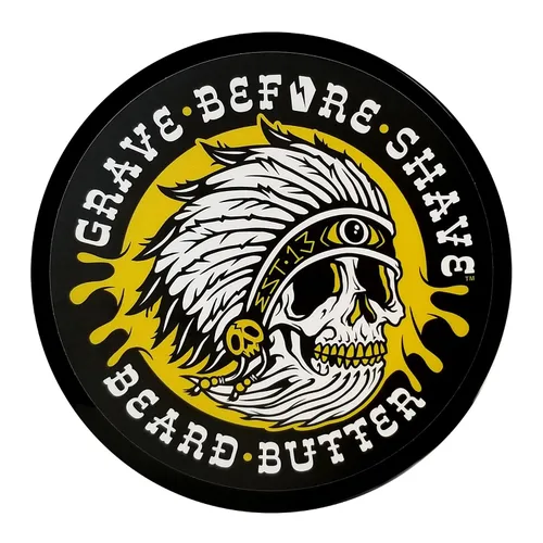 Vista 2 de Grave Before Shave Mantequilla para Barba Mezcla de Madera de Teca tarro de 4 onzas