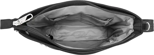 Vista 9 de Travelon Bolso cruzado cruzado clásico NS antirrobo, Negro -, Travelon Bandolera clásica antirrobo NS