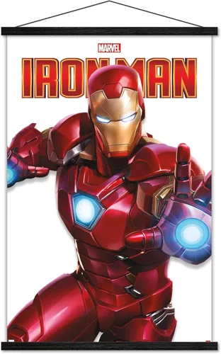 Vista 7 de Trends International Marvel Comics - Póster de la serie Iron Man con marco magnético