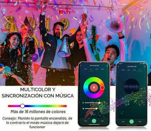 Vista 7 de OHLUX Bombillas inteligentes, bombillas LED que cambian de color para Alexa y Google Assistant, WiFi de 2.4 GHz y Bluetooth con sincronización