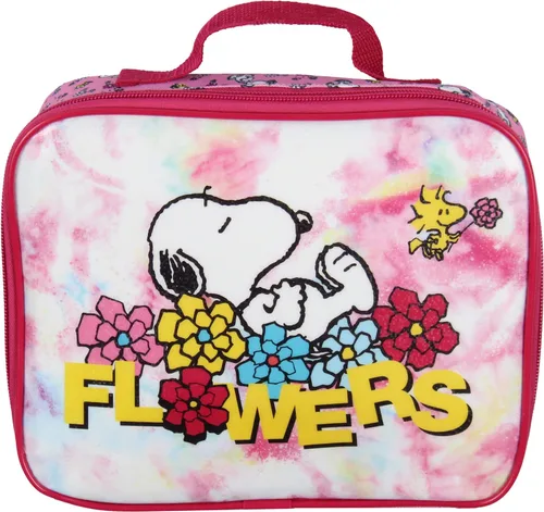 Vista 5 de INTIMO Peanuts Snoopy Woodstock Flower Character 3 PC Mini Mochila Caja de almuerzo Estuche para lápices