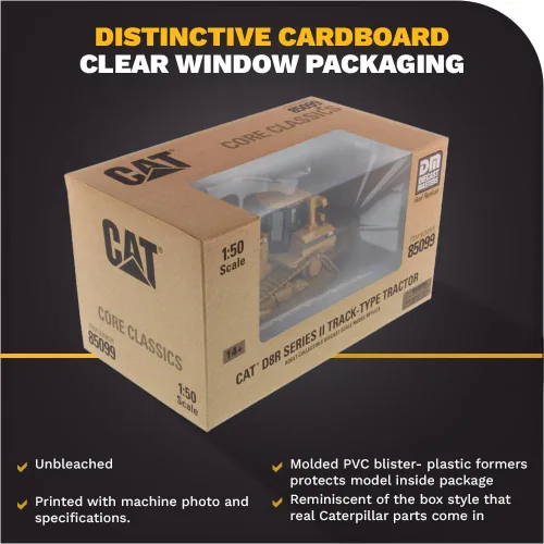 Vista 6 de Diecast Masters 1:50 Escala Cat D8R Bulldozer para coleccionistas, Caterpillar Track-Type Tractor Construcción Modelo Modelo Réplica, Core Classics