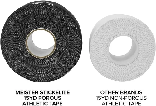 Vista 5 de Meister StickElite - Cinta deportiva porosa profesional, 15 yardas x 1.5 pulgadas, color negro, 1 rollo