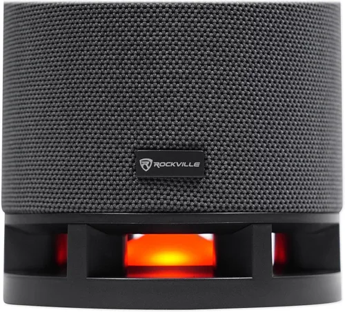 Vista 9 de Rockville RockShip - Altavoz Bluetooth portátil de 50 W, luces LED, radio FM, USB/AUX/SD, IPX4 resistente al agua, batería de 3600 mAh, para fiestas