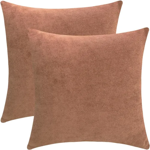 Vista 10 de Jeneoo Fundas de Almohadas Decorativas Azul Bebé de Chenilla Suave Cómodas Cuadradas para Cojines de Sofá para Decoración de Sala de Estar Cama Sofá