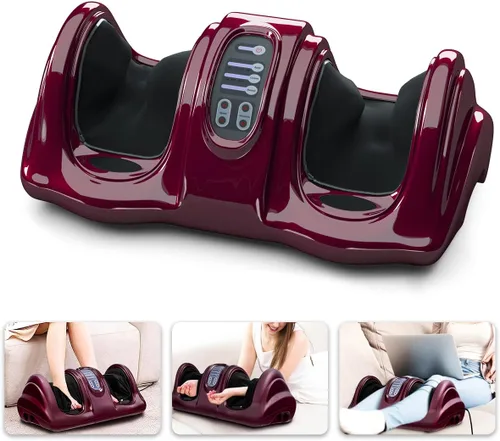 Vista 10 de ARLIME Masajeador de pies Shiatsu con control remoto, 4 modos de amasamiento profundo, masaje de piernas y tobillos y pantorrillas y pies para Blanco