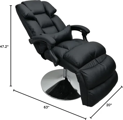 Vista 3 de INTSUPERMAI Silla de salón de belleza, mesa de masaje, silla plegable sin función de bloqueo con regulación de presión de aire, carga máxima de 275