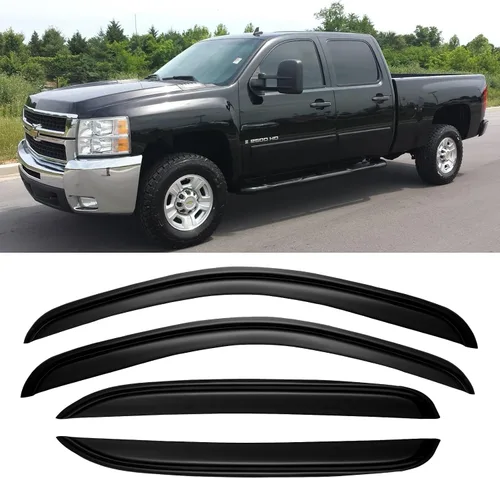 Vista 7 de Visores para ventanas y protectores contra la lluvia para Ford F150 de cabina estándar 1980-1996, Deflectores de viento y protectores para ventanas