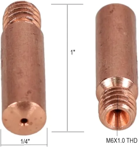 Vista 3 de 1123 Mig Puntas de contacto de soldadura 0.023 pulgadas para Tweco 1, Mini MIG y Lincoln Magnum 100L Pistolas de soldadura MIG 11-23 (paquete de 25)