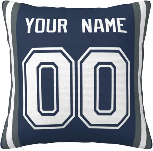 Vista 9 de Fundas de almohada personalizadas decorativas con nombre y número, fundas de almohada cuadradas para sofá, dormitorio, silla de automóvil