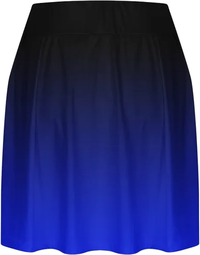 Vista 4 de DASAYO Womens Gradient Color 2 in 1 Tennis Skirts Fashion Gym Workout Shorts Travel Volleyball Yoga Fake Two Piece Shorts