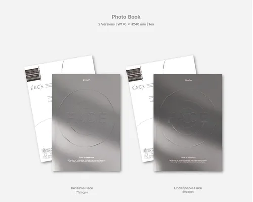 Vista 3 de Jimin Bangtan Boys - FACE 1er álbum en solitario Photobook+Photocard+Postal (aleatorio)