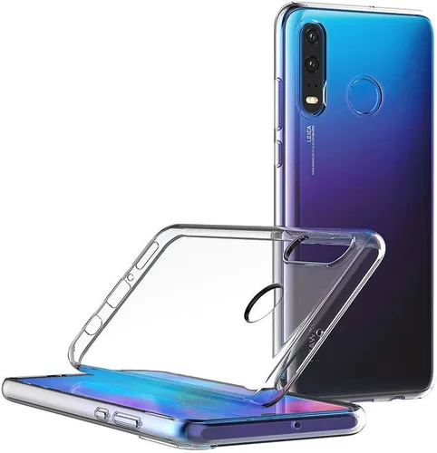 Vista 4 de MaiJin Funda para Huawei P30 Lite/Nova 4E (6.15 pulgadas) TPU suave goma gel parachoques transparente contraportada
