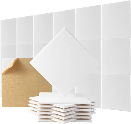 Vista 8 de Paneles de pared acústicos Durbles - Azulejos de cancelación de ruido para estudio en casa y oficina - Insonorización de calidad - Paneles de espuma