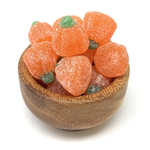 Vista 4 de Dulce en forma de calabaza gomita de naranja, otoño, Halloween al por mayor 907 g