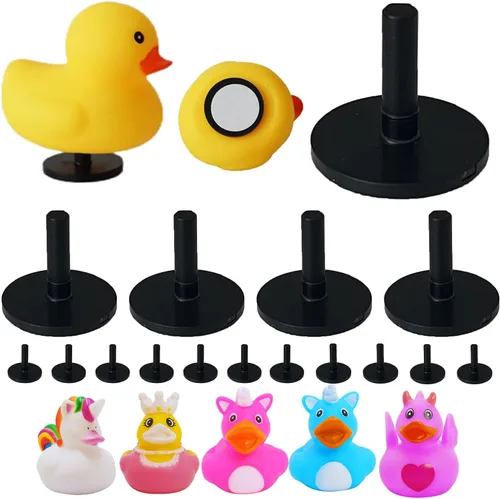 Vista 11 de Patos de goma para niñas, paquete de 12 patos de goma rosa a granel, patos para patos de unicornio, juguetes de baño para bebés, regalos de fiesta
