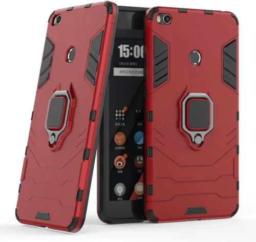 Vista 7 de LuluMain Compatible con funda Xiaomi Mi Max 2, soporte de anillo de metal a prueba de golpes (funciona con soporte magnético para automóvil)