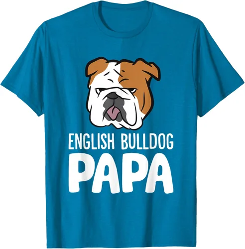 Vista 9 de Camiseta divertida de Bulldog Inglés para papá dueño de perro, Negro