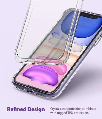 Vista 3 de Ringke Fusion para iPhone 11 Funda [Siempre Luce Elegante] Recubrimiento UV Resistente a Arañazos y Decoloración, Bolsillos de Aire a Prueba