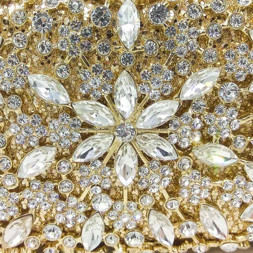 Vista 5 de Bolsos de noche con diseño de copo de nieve para mujer para boda boda novia con cristales