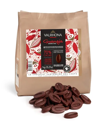 Vista 10 de Valrhona Premium French Barras de Chocolate Negro para Hornear (Feves). Clásico GUANAJA 70% Cacao. Fácil de Derretir. Fácil de Picar. Intenso