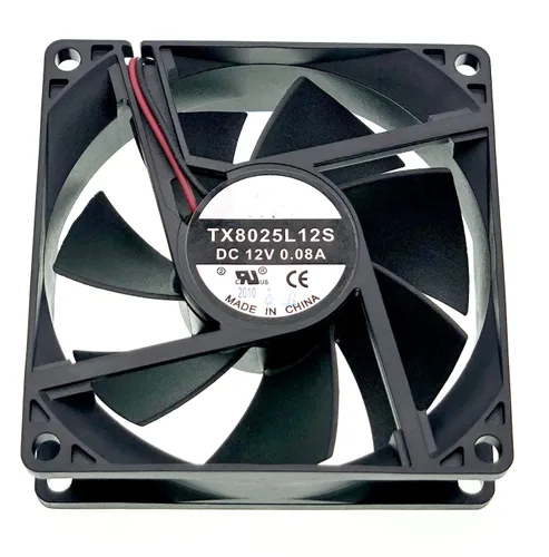 Vista 5 de Nuevo ventilador de refrigeración silencioso compatible con Tianxuan TX8025L12S Ventilador de alimentación de refrigerador DC 12V 0.08A 8CM 8025