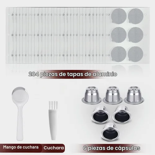 Vista 2 de Didaey Cápsulas de Espresso Reutilizables de Acero Inoxidable Vainas de Café Recargables Cápsulas de Espresso Reutilizables con Sellos de Papel