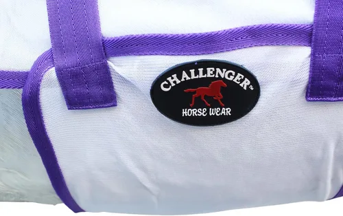 Vista 2 de CHALLENGER 66" Caballo Malla Ligero Verano FlySheet Spring Airflow 73407B Dorado/Morado (WHITE PURPLE)