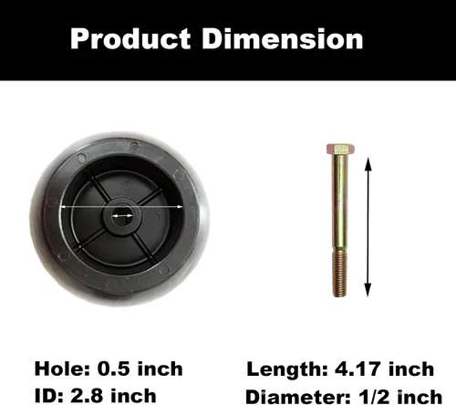 Vista 2 de 788166 Cortacésped Anti Scalp Deck Wheel Kit para Hustler 788166 31997 781708 7814567 AYP 133957 C-ub Ca-det 734-3058B AM116299 M84690 MTD 734-0