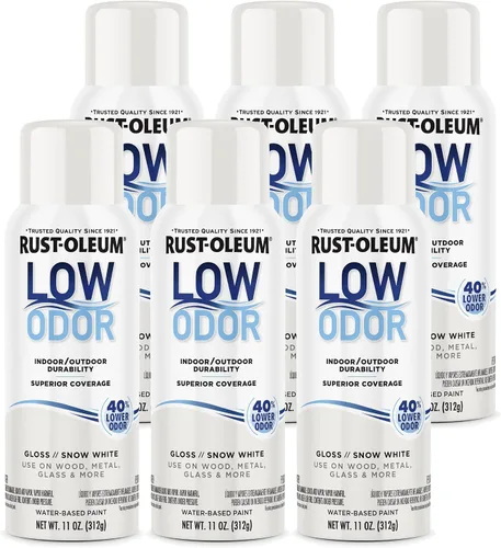 Vista 46 de Rust-Oleum - Pintura en aerosol prémium de bajo olor, gris ancla brillante Olor 40% menor que las pinturas en aerosol tradicionales, durabilidad