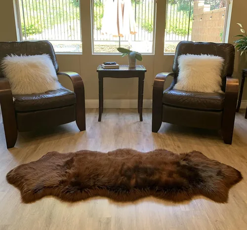 Vista 77 de LAMBZY Alfombra de pelo de oveja sintética, hipoalergénica, súper suave, sedosa para sala de estar, habitación de los niños, sofá