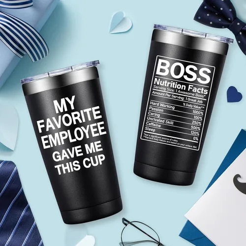Vista 4 de BIRGILT My Favorite Employee Gave Me This Cup – Regalos divertidos para jefes de empleados – Regalos del día del jefe para hombres y mujeres