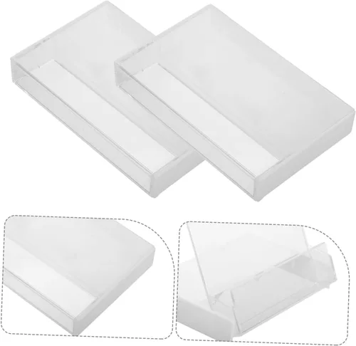 Vista 8 de Generic 5 unids retro cinta cassette retro decoración de audio grabación cassette cassette caso transparente cassette titular transparente cassette