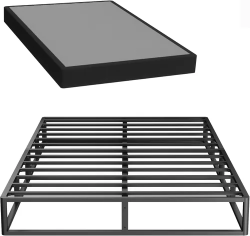 Vista 12 de Superay Somier Doble, Somier de 10 pulgadas para Cama Doble, Marco de Cama de Metal Resistente con Funda de Tela, Base de Cama Fundación de Colchón