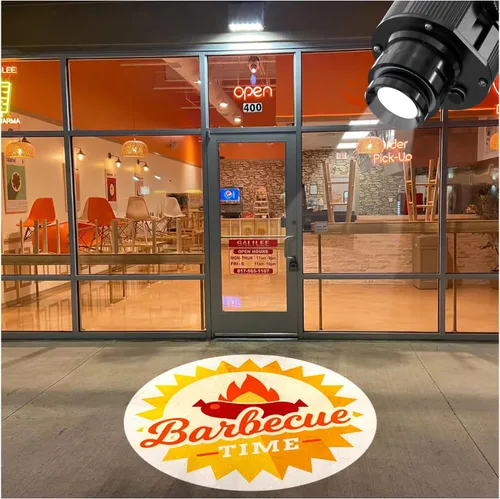 Vista 10 de Logo GOBO Lights Proyector personalizado para publicidad empresarial Proyección de iluminación LED IP67 Efecto DJ impermeable para tienda Evento