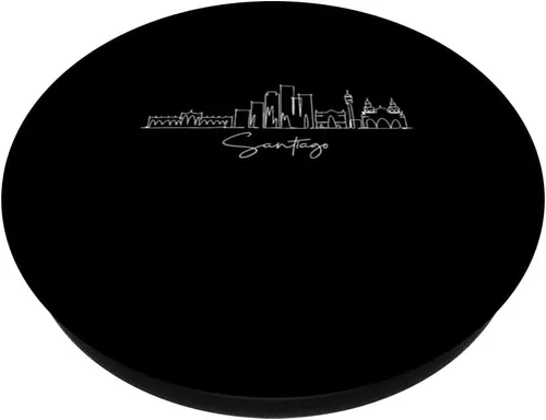 Vista 2 de city skyline Santiago Chile PopSockets PopGrip intercambiable