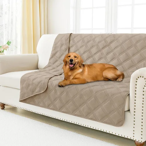 Vista 102 de Smiry Funda impermeable para cama de perro, manta reversible para mascotas para sofá Manta suave lavable para perro, funda a prueba de fugas