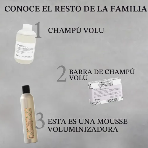 Vista 6 de Davines VOLU/Shampoo, Volumizing Cleanser for Fine or Limp Hair - Gentle Root Lifting Formula for Lasting Body & Lightness - Turnip Root Extract