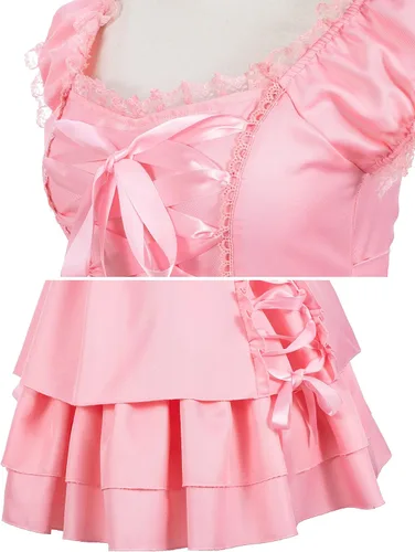 Vista 6 de Vestido clásico gótico con capas de encaje para sirvienta victoriana princesa negra cosplay disfraz medieval renacentista sombrero guantes