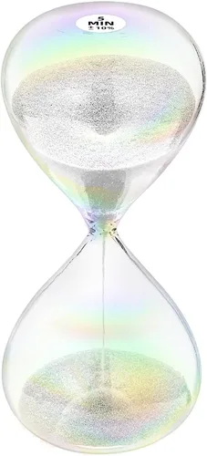 Vista 15 de Reloj de arena con temporizador de arena de 1 minuto con arena de color marrón, reloj de arena grande de 1 minuto, reloj de arena de 1 minuto