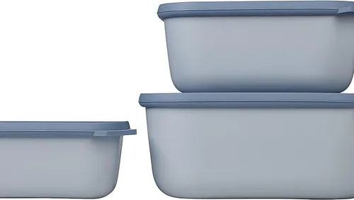 Vista 6 de Mepal Juego de 3 piezas Cirqula Multi Bowl - Contenedor de almacenamiento de alimentos con tapa - Adecuado como caja de almacenamiento hermética