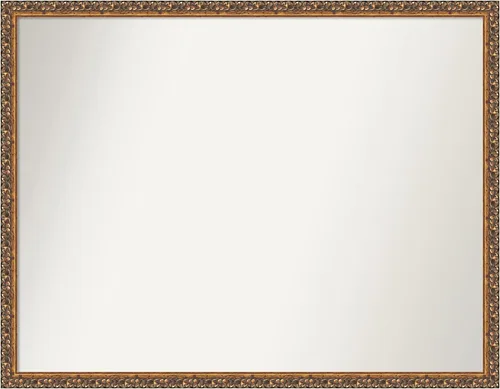 Vista 216 de Amanti Art Espejo de baño de bronce para sobre fregadero, 29 x 19 pulgadas, espejo rectangular de bronce antiguo, marco de madera tradicional
