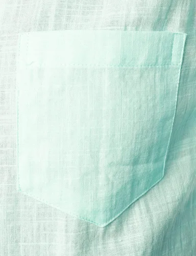 Vista 6 de ZEROYAA Camisas casuales de algodón ligero con botones para hombre aguamarina (Aqua Sky)